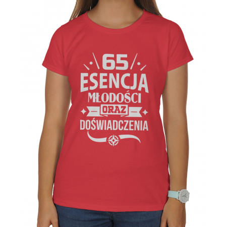 Koszulka damska na urodziny Esencja młodości i doświadczenia